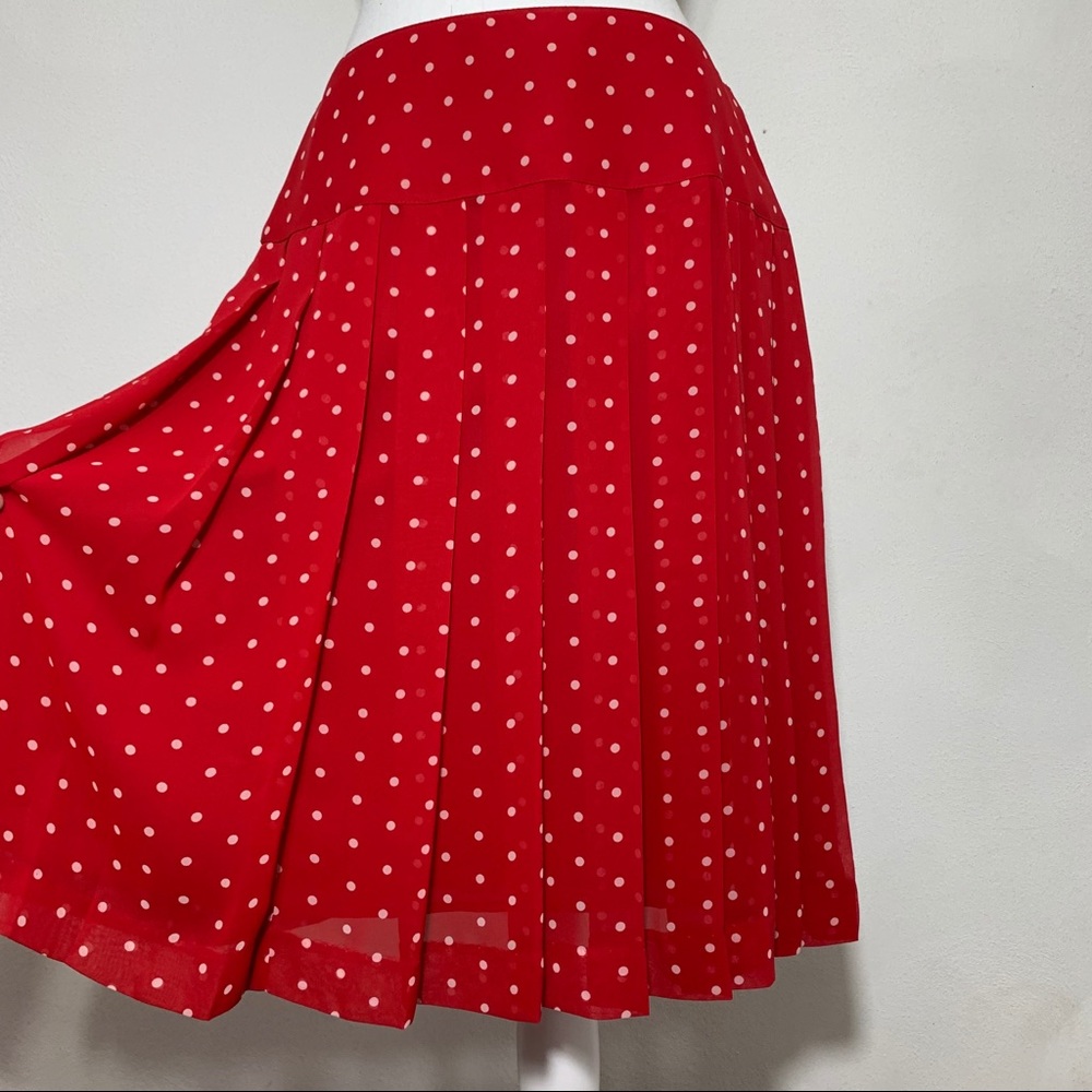 Nine & Co 90s VTG Pleated Rockabilly Skirt Sz 6 - Picture 2 of 12